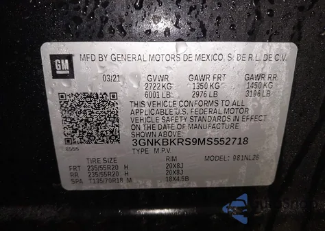 2021 Chevrolet Blazer Awd Rs from USA, damaged, VIN 3GNKBKRS9MS552718